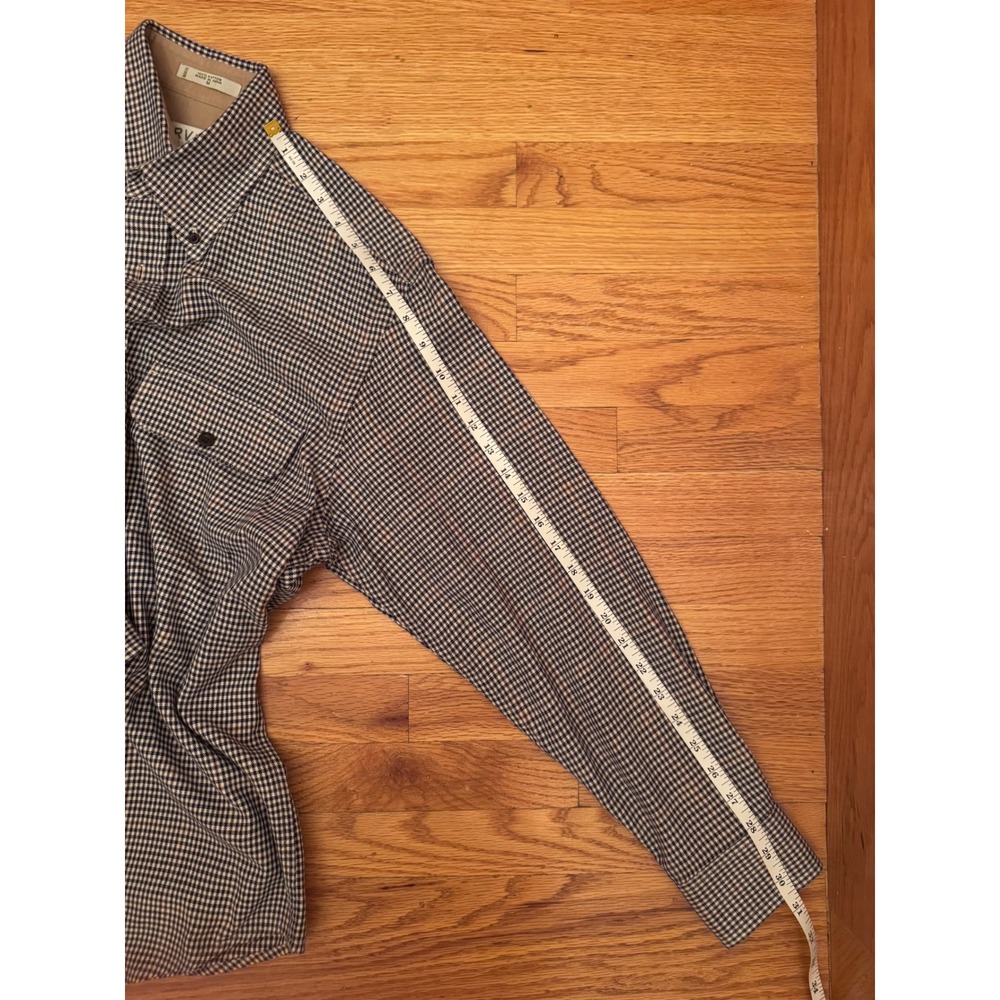 Orvis Men Brown White Micro Check Button Down Shirt 100% Cotton Heritage Prep B - Picture 9 of 9